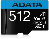Вид Карта памяти ADATA Premier Pro microSDXC UHS-I Class 1 C10 512GB, AUSDX512GUICL10A1-RA1
