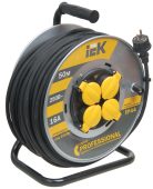 Фото Сетевой удлинитель ITK Professional 50 м серо-жёлтый, WKP17-16-04-50-44