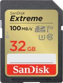 Вид Карта памяти SanDisk Extreme SDHC UHS-I Class 3 C10 32GB, SDSDXVT-032G-GNCIN