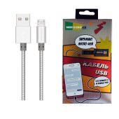 Фото USB кабель More choice K31M microUSB (M) -> USB Type A (M) 2.1A 1 м, K31MS