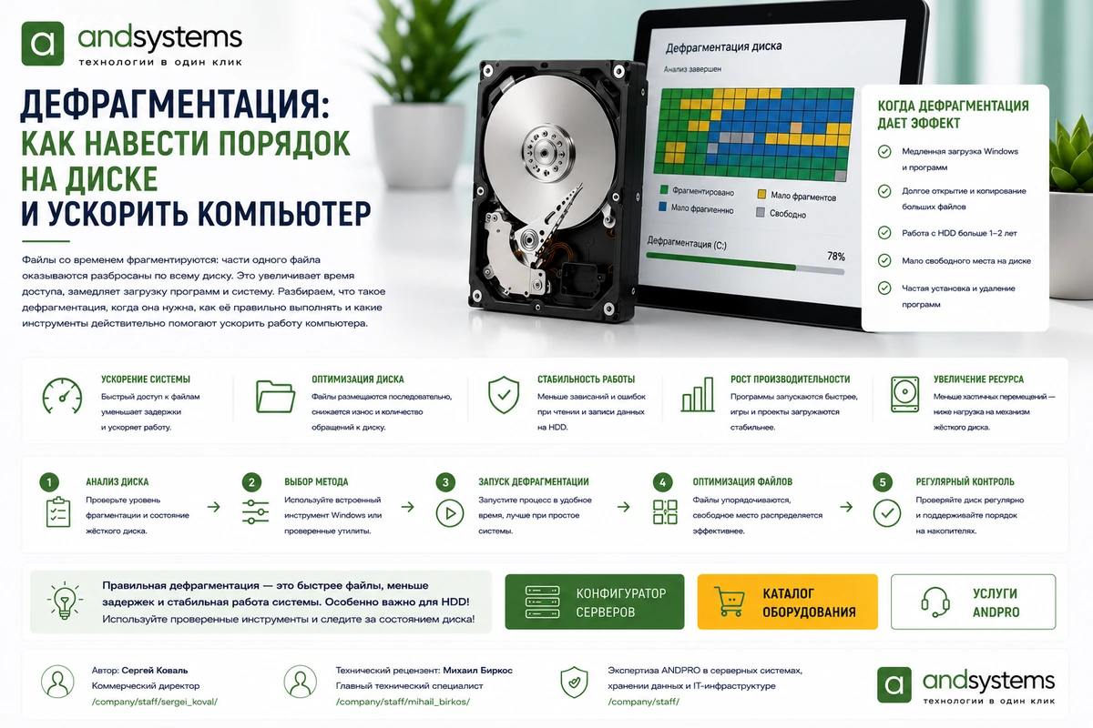 Дефрагментация: как навести порядок на диске и ускорить компьютер