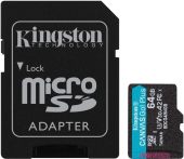 Фото Карта памяти Kingston Canvas Go! Plus microSDXC UHS-I Class 3 C10 64GB, SDCG4/64GB