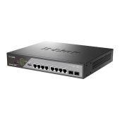 Коммутатор D-Link DSS-200G-10MPP 8-PoE Web 10-ports, DSS-200G-10MPP/A1A