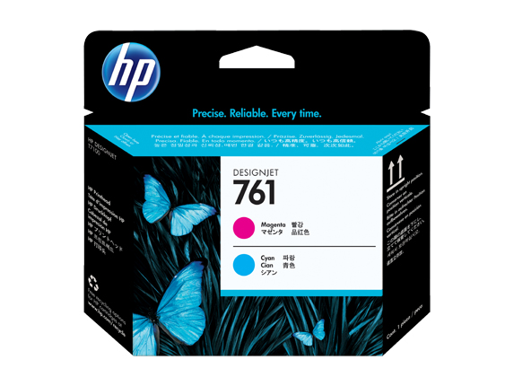 Картинка - 1 Печатающая головка HP 761 Струйный Пурпурный/Голубой, CH646A
