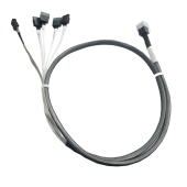 Кабель данных DiliVing Mini-SAS HD SFF-8643 -> 4 x SATA 0.75 м, DLHS36-0439