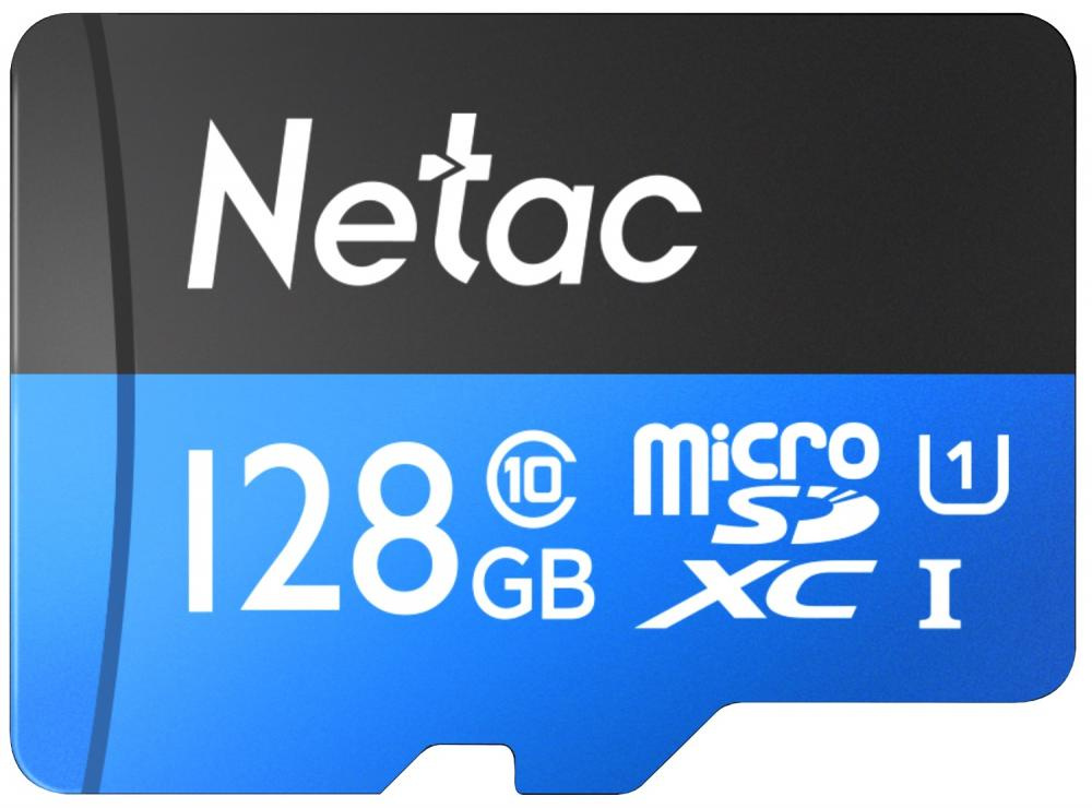 Карта памяти Netac P500 microSDXC UHS-I Class 1 C10 128GB, NT02P500STN-128G-R