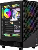 Корпус Formula Mana Geometry Midi Tower Без БП чёрный, MANA GEO