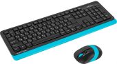 Вид Комплект Клавиатура/мышь A4Tech  Беспроводной чёрный, FG1010 BLUE