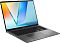Фото-2 Ноутбук Asus VivoBook S16 M3607HA-RP236, вид спереди слева под углом; показаны серый корпус, полноразмерная клавиатура с цифровым блоком, крупный тачпад и боковые разъёмы слева; фото помогает оценить рабочую поверхность ноутбука на странице товара.