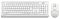 Фото-2 Комплект клавиатура и мышь A4Tech FG1012 White — вид сверху: белая клавиатура на серой подложке и белая мышь справа; фото нужно, чтобы на странице товара рассмотреть раскладку и форму устройств.