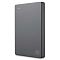 Фото-2 Внешний HDD Seagate Basic 1TB STJL1000400, вертикальный вид: тёмно‑серый корпус с тонкой световой полоской сверху и логотипом Seagate внизу; фото важно для понимания формы и ориентации устройства на странице товара.