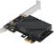 Фото-3 PCIe Wi‑Fi адаптер ASUS PCE‑BE92BT &mdash; крупный радиатор с логотипом ASUS на плате, вид под углом; рядом металлическая планка и крепёж; важно для оценки конструкции охлаждения и монтажа.