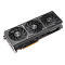 Фото-6 Видеокарта ASUS AMD Radeon RX 9070 PRIME OC 16GB, вид сзади под углом. Показана металлическая задняя пластина, окно продува, крестовина крепления и боковые разъёмы питания; изображение важно для оценки обратной стороны и охлаждения.