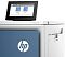 Фото-4 Цветной лазерный принтер HP Color LaserJet Enterprise 5700dn, крупный план верхнего угла: сенсорный экран с интерфейсом и часть синей передней панели, виден край верхней крышки; белый корпус на светлом фоне, чтобы показать тип и расположение экрана управления.