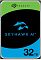 Фото-1 Жесткий диск Seagate SkyHawk AI ST32000VE000 32 ТБ, вид спереди; видна лицевая этикетка SkyHawk AI и корпус 3.5 дюйма с серебристой окантовкой. Зеленый, черный, голубой и серебристый цвет. Изображение для карточки товара, чтобы показать серию и внешний вид диска.