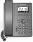 Фото-4 IP-телефон Flyingvoice P10P, чёрный, фронтальный вид; видны трубка, монохромный дисплей, четыре софт-клавиши под экраном, навигационный круг и цифровая клавиатура; изображение помогает пользователю страницы товара рассмотреть лицевую компоновку настольного телефона.
