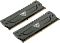 Фото-8 Комплект памяти Patriot Viper Steel PVS464G360C8K, два модуля под углом на светлом фоне; серо-графитовые радиаторы, рельефные панели, логотип Viper и золотистые контакты по нижнему краю; важно для страницы товара, потому что показан профиль радиаторов и внешний вид пары модулей.