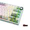 Фото-5 Клавиатура Royal Kludge R75, крупный план правой верхней части; на фото регулятор, блок навигационных клавиш Home, PgUp и PgDn, клавиши Enter и Backspace серо-голубого цвета и светящийся контур; полезно для карточки товара, чтобы показать элементы управления и детали раскладки.