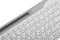 Фото-14 Клавиатура A4Tech Fstyler FB2535C Icy White, крупный план верхнего ряда: серая панель с длинным углублением и функциональные клавиши с пиктограммами; изображение помогает рассмотреть верхнюю часть корпуса и маркировку клавиш.