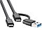 Фото-1 USB кабель Telecom USB Type C (M) -&gt; USB Type A (M) и USB Type C (M) 0.3 м, TUS716-0.3M