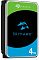 Фото-2 Жёсткий диск Seagate SkyHawk ST4000VX015, SATA, 3.5 — вид спереди под другим углом, лицевая наклейка SkyHawk и синий сектор внизу, видна боковая грань корпуса; на белом фоне, чтобы на странице товара сравнить внешний вид и серию для систем видеонаблюдения.