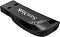 Фото-4 USB‑накопитель SanDisk Shift Ultra USB 3.0 64 ГБ SDCZ410‑064G‑G46; вид под углом на чёрный корпус с глянцевой вставкой и отверстием для ремешка, разъём не в кадре; помогает оценить дизайн тыльной стороны.