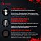 Фото-6 Гарнитура A4Tech Bloody MR720, чёрная, текстовая инфографика с тремя блоками; показаны пиктограммы мембраны 50 мм, микрофона с шумоподавлением и чашки с амбушюрой, изображение раскрывает конструкцию излучателя, микрофона и эргономики для карточки товара.