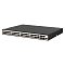Фото-3 Коммутатор SNR S5110G-48TX-POE, вид спереди под углом справа: чёрный металлический корпус, справа видны вентиляторы охлаждения, фронтальная панель с четырьмя десятками RJ‑45 портов и uplink‑секцией, на светлом фоне для страницы товара и показа правой стороны корпуса.