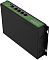 Фото-14 Коммутатор Digma DSP204G-1G-T80, вертикальный вид с установленными монтажными уголками. Показаны боковые кронштейны, узкий профиль корпуса и верхняя часть с передней панелью портов. Изображение важно для страницы товара, потому что показывает устройство в стойковом положении.