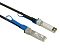 Фото-1 Кабель SFP+–SFP+ LR‑Link, крупный план: два металлических модуля с синими язычками‑петлями, один разъём показан с открытым торцом и контактами. Фото важно для понимания типа SFP+ коннектора и фиксаторов.