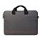 Фото-4 Сумка для ноутбука Portcase KCB-141 15.6 &mdash; вид сверху/в разрезе, серая; раскрытое основное отделение под молнией; фото показывает доступ к ноутбуку