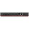 Фото-2 Док-станция Lenovo ThinkPad Universal Thunderbolt 4 Dock 40B00135EU, задняя панель разъёмов: вход питания, порты Thunderbolt/USB‑C, DisplayPort, HDMI, USB‑A, Ethernet RJ‑45 и дополнительный USB‑C; чёрный корпус с красной полосой у основания, важно для страницы для выбора подключений мониторов и периферии.