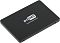 Фото-3 SSD PC PET PCPS256G2 256GB 2.5, задняя сторона; на фото белая сервисная наклейка с маркировкой модели и слева интерфейсные SATA-разъёмы, по углам видны точки крепления; светлый фон, изображение показывает тыльную сторону и интерфейс накопителя.