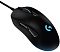 Фото-2 Проводная мышь Logitech G403, вид сверху под углом слева; показаны две боковые кнопки, колесо с подсветкой, логотип G и плавный изгиб корпуса, цвет чёрный. Фото важно для страницы товара, потому что показывает левую боковину и форму корпуса для хвата.