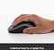 Фото-5 Мышь Logitech M185 беспроводная, чёрно-красный цвет, боковой профиль в руке пользователя. На фото видны низкая посадка корпуса, плавный изгиб спинки и чёрно-красная двухцветная форма мыши под ладонью. Для страницы товара это важно, потому что показывает высоту корпуса и характер хвата.