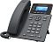 Фото-3 IP-телефон Grandstream GRP2602W, ракурс под углом: трубка на базе, экран и клавиатура, видна подставка; чёрно-графитовый корпус на белом фоне, чтобы показать посадку трубки и компоновку кнопок.