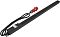 Фото-1 Распределитель питания Powercom PDU-32AV24-18C3-6C9-3P: общий вид под углом, длинный чёрный корпус с IEC-розетками и красными фиксаторами/индикаторами, сверху установлен модуль автомата; силовой кабель с красной промышленной вилкой — важно для понимания ввода питания и защиты линии в стойке.