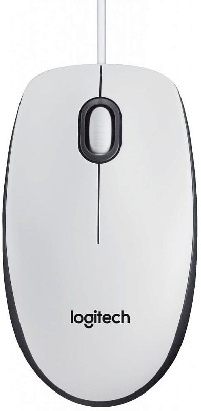 Фото Мышь Logitech M100 Проводная белый, 910-006764