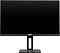 Фото-1 Монитор LightCom V Plus 27, вид спереди: чёрный экран, тонкие рамки, стойка с прямоугольным вырезом и плоское основание; показывает дизайн стойки и внешний вид передней панели.