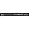 Фото-7 Коммутатор Zyxel XGS2220-54, прямой фронтальный ракурс: видна вся линия портов RJ-45, маркировка модели слева и блок дополнительных разъёмов справа, корпус чёрный; изображение важно для идентификации портовой конфигурации.