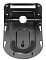 Фото-2 Настенное крепление Logitech Rally Mounting Kit 939-001644, крупный план центрального настенного кронштейна; чёрная металлическая площадка с монтажными отверстиями и прорезями, круглое отверстие в верхней части и выступающий штифт/винт внизу — помогает оценить способ крепления на стену.