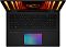 Фото-10 Ноутбук MSI Titan 18 HX AI A2XWJG-206RU, вид сверху на клавиатурный блок; RGB-подсветка клавиш, цифровой блок, решётки динамиков и большой тачпад с цветной панелью, видна маркировка SteelSeries/CHERRY; студийное фото, важно для оценки раскладки и элементов управления.