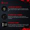 Фото-22 Проводная мышь A4Tech Bloody J95S Grey, текстовая инфографика с круглыми иконками. Показаны несколько строк описания на чёрном фоне и чёрные круглые пиктограммы в левой колонке. Такой формат нужен для страницы товара, чтобы представить дополнительные сведения о возможностях модели.