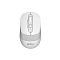 Фото-6 Мышь из комплекта A4Tech FG1010 White — вид сверху: белая верхняя панель, колесо прокрутки и дополнительная кнопка под колесом, серые боковые вставки; нужно, чтобы на странице товара рассмотреть элементы управления мыши.