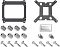 Фото-3 Кулер для процессора ID-COOLING SE-903-XT, комплект крепления: две металлические пластины/рамки, втулки/проставки, винты, два подпружиненных винта и пакетик с термопастой; фото показывает элементы монтажа для разных сокетов.