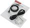 Фото-27 МФУ Pantum M6700D, комплект на белом фоне: руководство Installation Manual, USB-кабель, сетевой кабель с вилкой и диск с драйверами/документацией; чёрные кабели и серые бумаги — подтверждает комплект поставки для страницы модели.