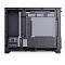 Фото-31 Корпус Jonsbo D32 Pro Black, вид со стороны кабелей: большая глухая панель, окна под кабели сверху и вырезы на монтажной стенке, крепёжные точки по периметру &mdash; чтобы оценить организацию пространства за материнской платой.