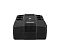 Фото-2 ИБП Powerman Brick 600, фронтальный вид сверху на белом фоне; чёрный прямоугольный корпус, по три евророзетки с каждой стороны, кнопка по центру и индикаторный блок рядом; для страницы товара важно, потому что показывает симметричную компоновку розеток и панель управления.