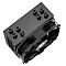 Фото-3 Кулер для процессора ID‑COOLING SE‑224‑XTS MINI Black — вид сверху: прямоугольная верхняя пластина с текстурой и круглыми заглушками тепловых трубок, вентилятор закреплён скобами; фото на белом фоне показывает верх радиатора и оформление крышки.