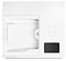 Фото-5 Цветной лазерный принтер HP Color LaserJet Enterprise 5700dn, вид сверху: верхняя крышка с контурами панелей, справа внизу &mdash; наклонный сенсорный экран на чёрной рамке; белый корпус на светлом фоне, чтобы понять, где находится экран и как организована верхняя зона устройства.